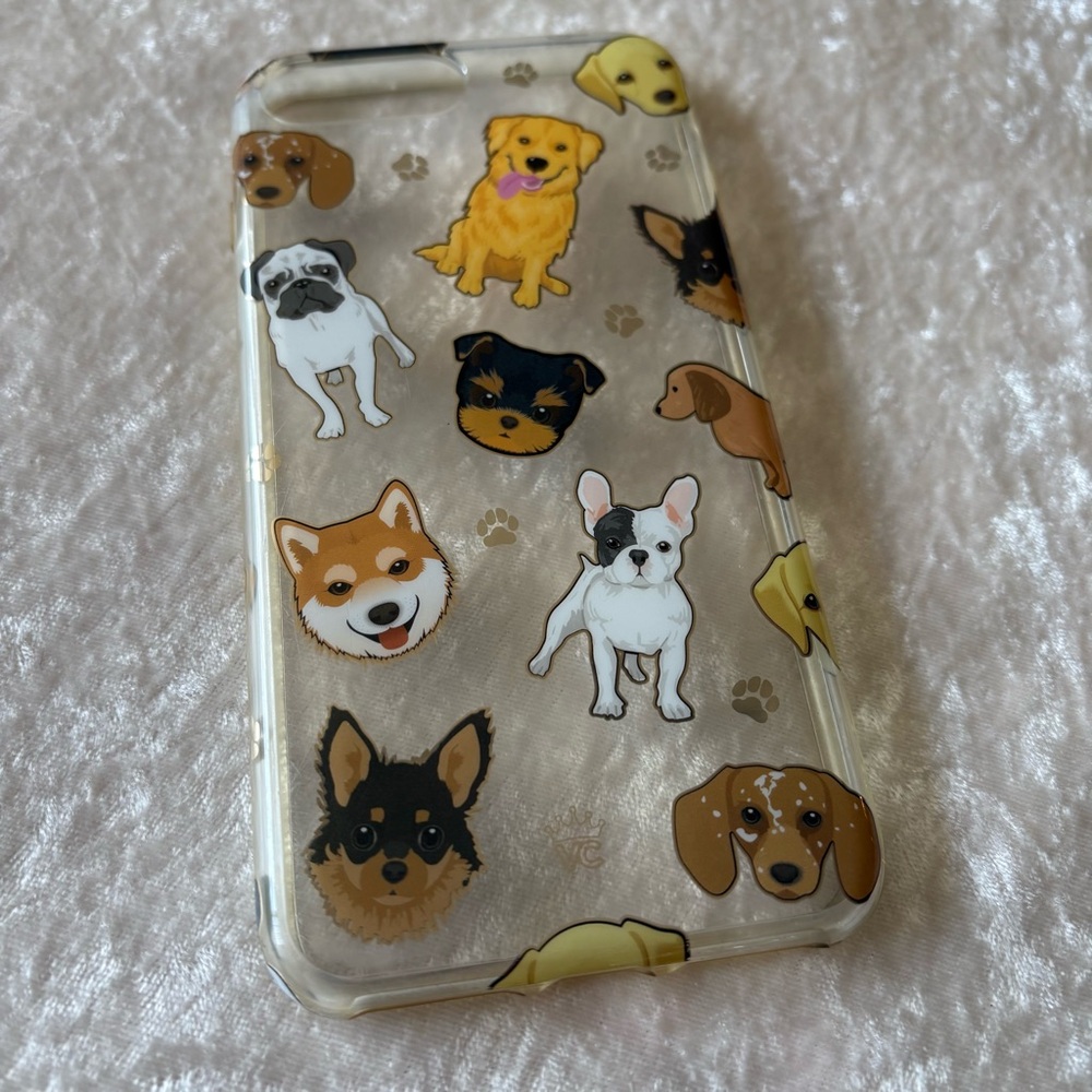 Velvet Caviar Dog Phone Case Puppy Pups EUC Apple IPhone 7 8 Plus Cute Clear Fun - Picture 2 of 6
